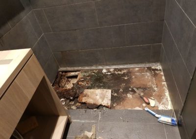 before floor tiling